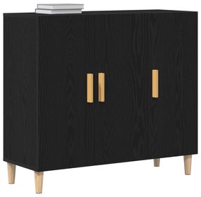 vidaXL Μπουφές Μαύρος Δρυς 90x34x80 εκ Επεξεργασμένο Ξύλο