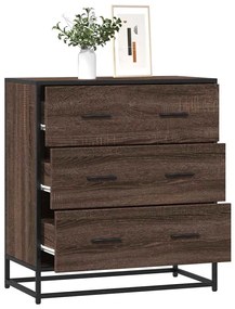 vidaXL Sideboard καφέ δρυς 68x35x76 cm Κατασκευασμένο ξύλο και μέταλλο