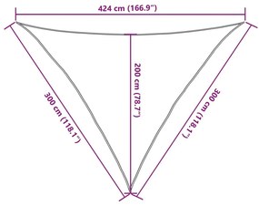 Σκίαστρο Ιστιοπλοΐας Χρ. Άμμου 3x3x4,24 μ. Πολυεστέρας Oxford  - Κίτρινο