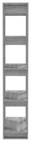 vidaXL Βιβλιοθήκη/Διαχωρ. Χώρου Γκρι Sonoma 80x30x160 εκ. Επεξ. Ξύλο