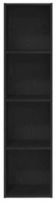 vidaXL Βιβλιοθήκη Μαύρη δρυς 143 x 30 x 36 εκ. Επεξεργασμένο ξύλο