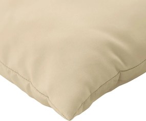 vidaXL Μαξιλάρια Καναπέ 4 τεμ. Μπεζ 60x60 εκ. Υφασμάτινα