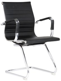 Καρέκλα Υποδοχής BF3300V Black EO277  54x59x95 cm Σετ 2τμχ