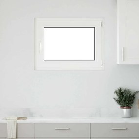 vidaXL Παράθυρο Υπογείου "RISOR" 80x60 εκ. Ανακλινόμενο & Περιστρεφόμενο DIN Δεξί Ανθρακί