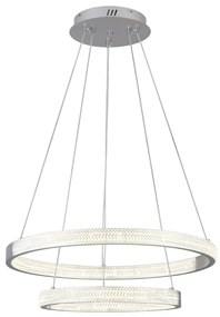Φωτιστικό Κρεμαστό 61cm Ασημί LED 3CCT 3000-6000K Dimmer Night Mode Sun Light D88070/2-SLV