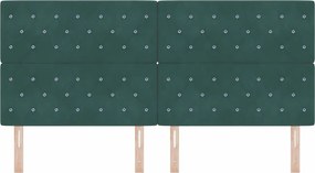 vidaXL LED κεφαλάρι με κεφαλάρι Σκούρο Πράσινο 200 cm Πολυεστέρας