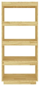vidaXL Βιβλιοθήκη/Διαχωριστικό Χώρου 60x35x135 εκ. Μασίφ Ξύλο Πεύκου