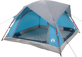 vidaXL Σκηνή Κάμπινγκ 4 Ατόμων Αδιάβροχη Μπλε