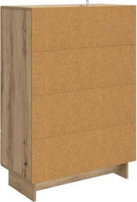 vidaXL Πλαϊνό γραφείο Τεχνίτικη Δρυς 66 x 34,5 x 95 εκ.