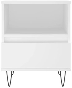vidaXL Κομοδίνα Λευκά 2 τεμ. 40 x 35 x 50 εκ. από Επεξεργασμένο Ξύλο