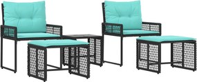 vidaXL Σετ Εξωτερικών Επίπλων με μαξιλάρι ατσάλι