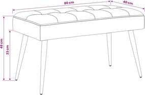vidaXL Πάγκος με κουμπωτές επιφάνειες Θαλασσί 80 x 40 x 46 εκ. Βελούδο
