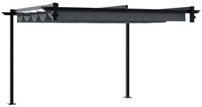 vidaXL Κιόσκι Ανθρακί 300 x 300 x 200 cm Πολυεστέρας