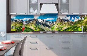 Αυτοκόλλητη φωτοταπετσαρία για γοητευτικά βουνά κουζίνας - 350x60