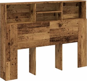 vidaXL Ντουλάπι κεφαλάρι Παλιό ξύλο 140x19x103,5 cm