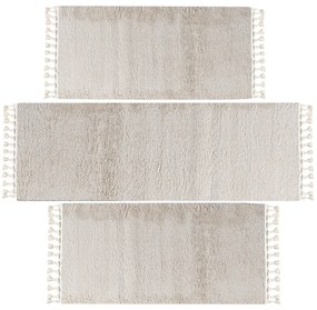 Χαλιά Κρεβατοκάμαρας (Σετ 3τμχ) Polcarpet Soft Shaggy Cream