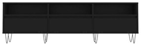 vidaXL Έπιπλο Τηλεόρασης Μαύρο 150x30x44,5 εκ. Επεξεργασμένο Ξύλο