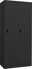 vidaXL Ντουλάπα Ανθρακί 80 x 50 x 180 εκ. Ατσάλινη