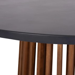 Τραπέζι κήπου CRISTOBAL Στρόγγυλο Ξύλο Ακακίας &amp; Cement Top Φ120x77Υεκ. 120x120x77 εκ.