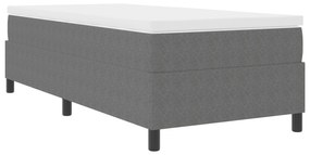 vidaXL Κρεβάτι Box Spring με Στρώμα σε Ανοιχτό Γκρι, 100 x 200 εκ. από ύφασμα κορντούρας