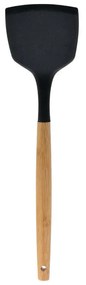 ESTIA ΣΠΑΤΟΥΛΑ BAMBOO ESSENTIALS ΣΙΛΙΚΟΝΗΣ ΜΑΥΡΗ