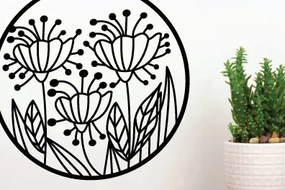 Intra απο ξύλο plywood  Χρώμα wenge 3mm-4mm πάχος - Λίμα κοπής με λέιζερ λουλουδιών, διακόσμηση τοίχου Δίασταση 40x50 cm INTRAFABR-75083310