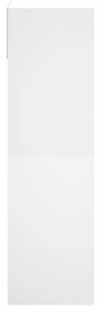 Παπουτσοθήκη Λευκή 60 x 34 x 116 εκ. από Επεξεργασμένο Ξύλο - Λευκό