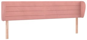 Κεφαλάρι με Πτερύγια Ροζ 163x23x78/88 εκ. Βελούδινο 3117343