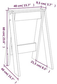 ΣΚΑΜΠΟ 2 ΤΕΜ. 40 X 40 X 60 ΕΚ. ΑΠΟ ΜΑΣΙΦ ΞΥΛΟ ΠΕΥΚΟΥ 823664