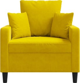 vidaXL Πολυθρόνα Κίτρινο 60 εκ. Βελούδινη