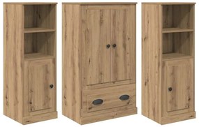 vidaXL Highboard με συρτάρι 3 pcs Artisan Oak Επεξεργασμένο ξύλο