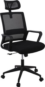 BF2020 Πολυθρόνα Γραφείου Διευθυντή Mesh Μαύρο   1τμχ
