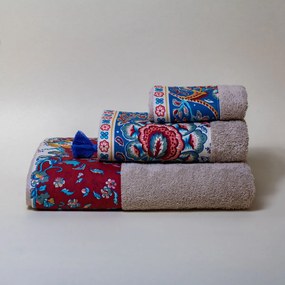 Πετσέτες Μπάνιου (Σετ 3τμχ) White Fabric Karpathos Beige 600gsm