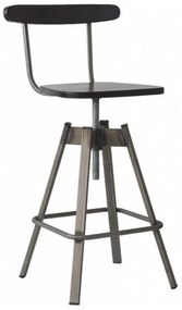 Σκαμπό Μπαρ Turku-S-W 02-00-0833 49x44x97cm Venge-Grey