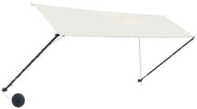 vidaXL Τέντα Συρόμενη με LED Κρεμ 350 x 150 εκ.