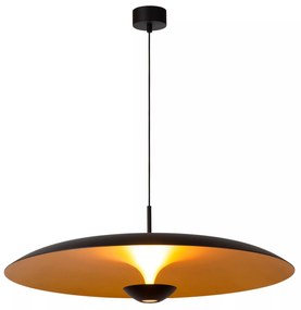 Φωτιστικό Κρεμαστό Lucide 41412-80-30 KENNETH Μαύρο Ματ (Black Mat)|Χρυσό Χρώμα (Gold Coloured) 2700 K