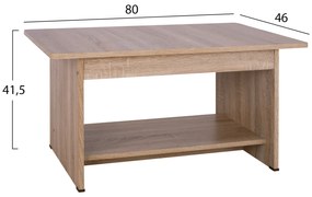 ΤΡΑΠΕΖΑΚΙ ΣΑΛΟΝΙΟΥ HAYDEN HM2286.02 ΣΕ ΧΡΩΜΑ SONAMA 80x46x41,5