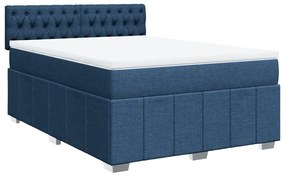 ΚΡΕΒΑΤΙ BOXSPRING ΜΕ ΣΤΡΩΜΑ ΜΠΛΕ 140X200 ΕΚ. ΥΦΑΣΜΑΤΙΝΟ 3289404