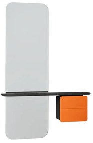 Καθρέπτης Τοίχου One More Look 5108C5620-10 78x15x118cm Black Oak Nuance Orange Umage
