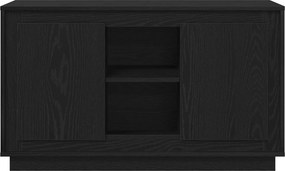 vidaXL Πλαϊνό γραφείο Μαύρη Οξυά 102 x 35 x 60 εκ Επεξεργασμένο Ξύλο
