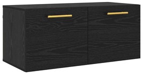 vidaXL Ντουλάπα Τοίχου Μαύρη δρυς 80 x 36.5 x 35 cm Επεξεργασμένο ξύλο