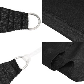 vidaXL Πανί Σκίασης Μαύρο 2,5 x 2,5 x 3,5 μ. από HDPE 160 γρ/μ²