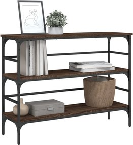 vidaXL Τραπέζι Κονσόλα Καφέ Δρυς 100x32x75 εκ. Επεξεργασμένο Ξύλο