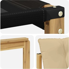 vidaXL Σειρά Καναπέ Εξωτερικού με μαξιλάρι 7 pcs Λευκό και Μπεζ