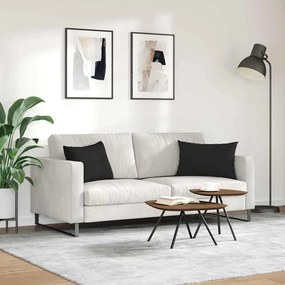 vidaXL Μαξιλάρι Καναπέ 2 pcs Μαύρο 60 x 40 cm ύφασμα