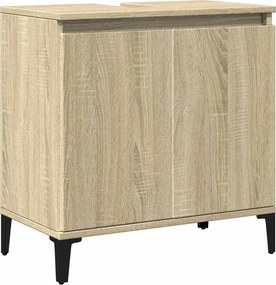 vidaXL Ντουλάπι Νιπτήρα Sonoma Δρυς 58x33x60 εκ. Επεξεργασμένο Ξύλο