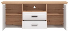 Έπιπλο Τηλεόρασης Valencia TV 160 Λευκό - Artisan Oak - Λευκό Μάτ 161x41x66.5 εκ. 161x41x66.5 εκ.