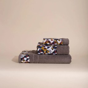 Πετσέτα Προσώπου (50x90) White Fabric Lewis Beige 550gsm