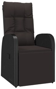 vidaXL 9 Θέσεις Σετ Καθιστικών Κήπου με Μαξιλάρια Μαύρο Πολυκαρβόνιο