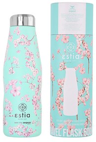 Θερμός-Μπουκάλι Ανοξείδωτο Flask Blossom Green Save The Aegean Estia 500ml-7x22,3εκ. 01-16685